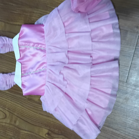 Janie and Jack Elegant Pink Satin Ruffle Dress - Picture 3 of 7